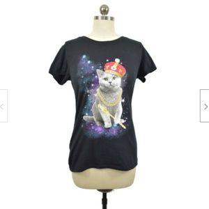 A-Lab Get Wild Queen Cat Black T-Shirt Large